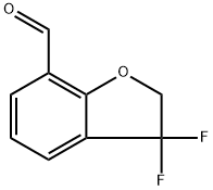 7-Benzofurancarboxaldehyde, 3,3-difluoro-2,3-dihydro- 구조식 이미지