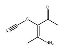 Thiocyanic acid, (1E)-1-acetyl-2-amino-1-propen-1-yl ester Structure