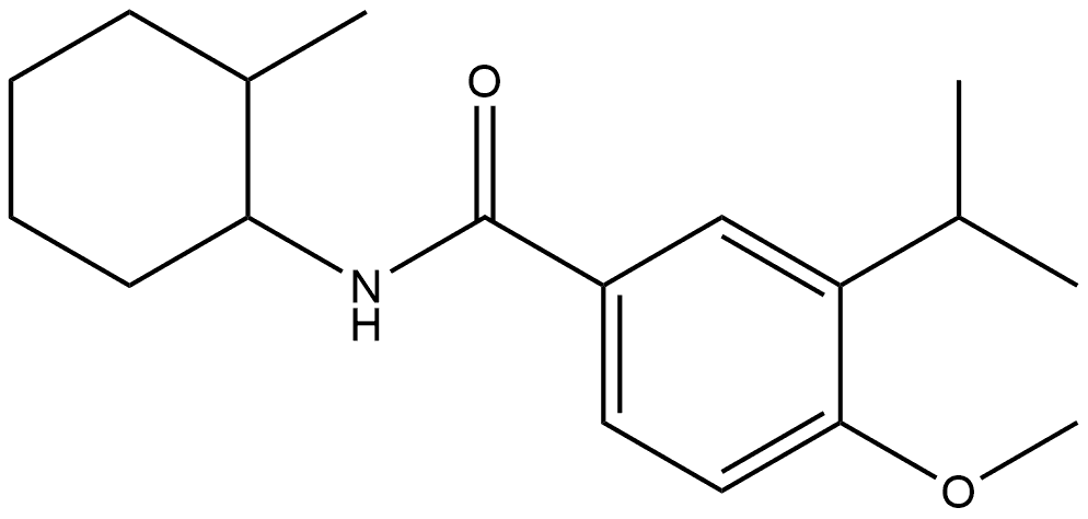 4-Methoxy-N-(2-methylcyclohexyl)-3-(1-methylethyl)benzamide Structure