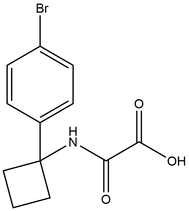 2-1-(4-Bromophenyl)cyclobutylamino-2-oxoacetic acid Structure