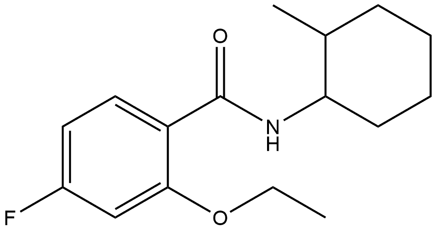 2-Ethoxy-4-fluoro-N-(2-methylcyclohexyl)benzamide Structure