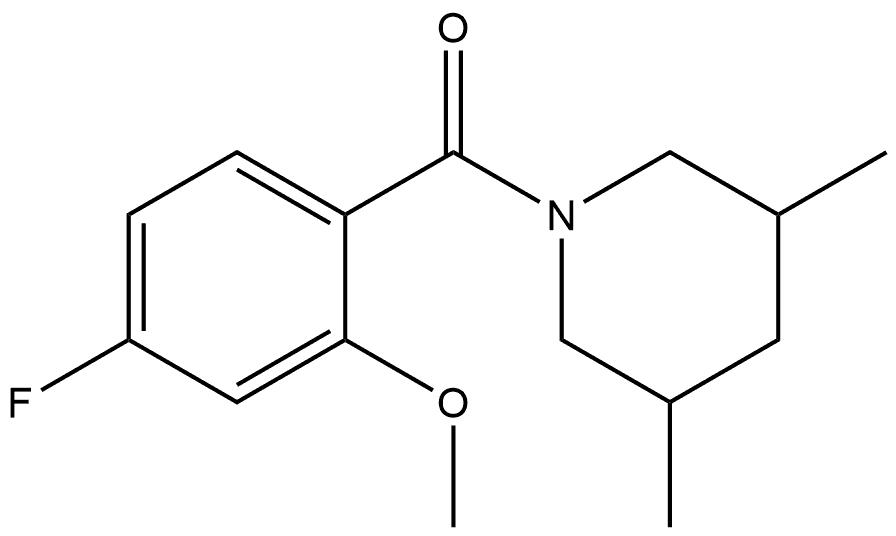 (3,5-Dimethyl-1-piperidinyl)(4-fluoro-2-methoxyphenyl)methanone Structure