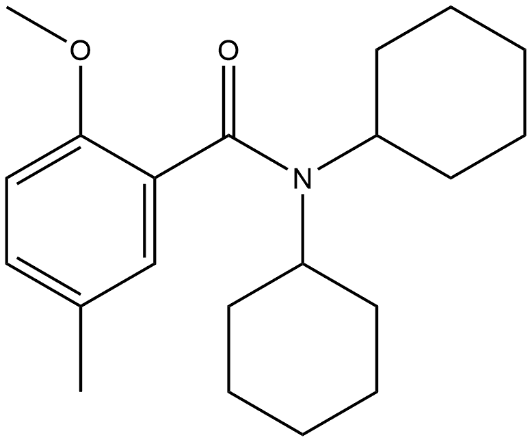 N,N-Dicyclohexyl-2-methoxy-5-methylbenzamide Structure