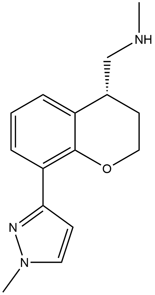 (R)-N-methyl-1-(8-(1-methyl-1H-pyrazol-3-yl)chroman-4-yl)methanamine Structure