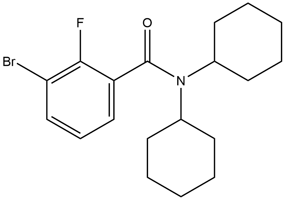 3-Bromo-N,N-dicyclohexyl-2-fluorobenzamide Structure