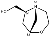 4-Oxa-1-azabicyclo[3.2.1]octane-7-methanol, (1R,5R,7S)- Structure