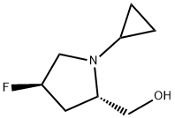 2-Pyrrolidinemethanol, 1-cyclopropyl-4-fluoro-, (2S,4R)- Structure