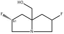 1H-Pyrrolizine-7a(5H)-methanol, 2,6-difluorotetrahydro-, (2R)- Structure