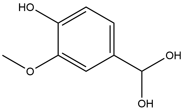 1-(4-Hydroxy-3-methoxyphenyl)methanediol Structure