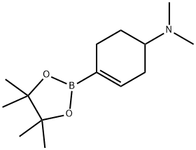 3-Cyclohexen-1-amine, N,N-dimethyl-4-(4,4,5,5-tetramethyl-1,3,2-dioxaborolan-2-yl)- Structure