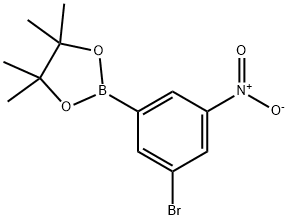 1,3,2-Dioxaborolane, 2-(3-bromo-5-nitrophenyl)-4,4,5,5-tetramethyl- 구조식 이미지