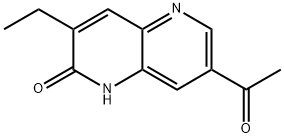 1,5-Naphthyridin-2(1H)-one, 7-acetyl-3-ethyl- 구조식 이미지