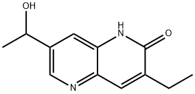 1,5-Naphthyridin-2(1H)-one, 3-ethyl-7-(1-hydroxyethyl)- Structure