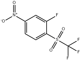 Benzene, 2-fluoro-4-nitro-1-[(trifluoromethyl)sulfonyl]- 구조식 이미지