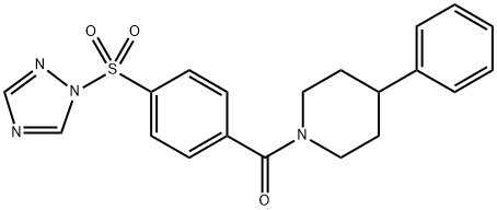 Methanone, (4-phenyl-1-piperidinyl)[4-(1H-1,2,4-triazol-1-ylsulfonyl)phenyl]- Structure