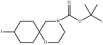 1-Oxa-4-azaspiro[5.5]undecane-4-carboxylic acid, 9-iodo-, 1,1-dimethylethyl ester Structure