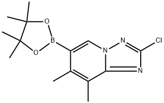 [1,2,4]Triazolo[1,5-a]pyridine, 2-chloro-7,8-dimethyl-6-(4,4,5,5-tetramethyl-1,3,2-dioxaborolan-2-yl)- Structure