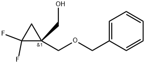 Cyclopropanemethanol, 2,2-difluoro-1-[(phenylmethoxy)methyl]-, (1S)- Structure