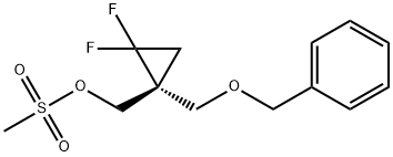 Cyclopropanemethanol, 2,2-difluoro-1-[(phenylmethoxy)methyl]-, 1-methanesulfonate, (1S)- 구조식 이미지