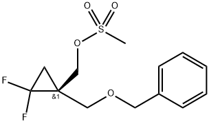 Cyclopropanemethanol, 2,2-difluoro-1-[(phenylmethoxy)methyl]-, 1-methanesulfonate, (1R)- Structure