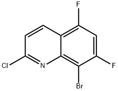 Quinoline, 8-bromo-2-chloro-5,7-difluoro- Structure