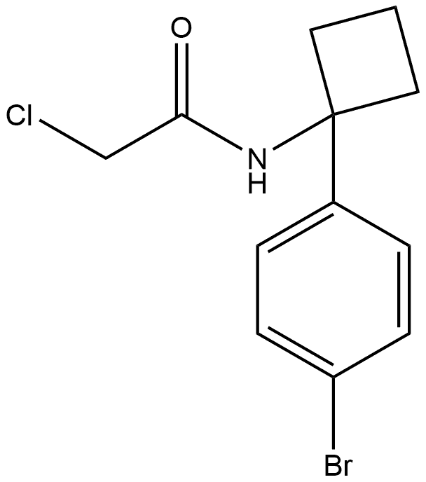 N-1-(4-Bromophenyl)cyclobutyl-2-chloroacetamide Structure