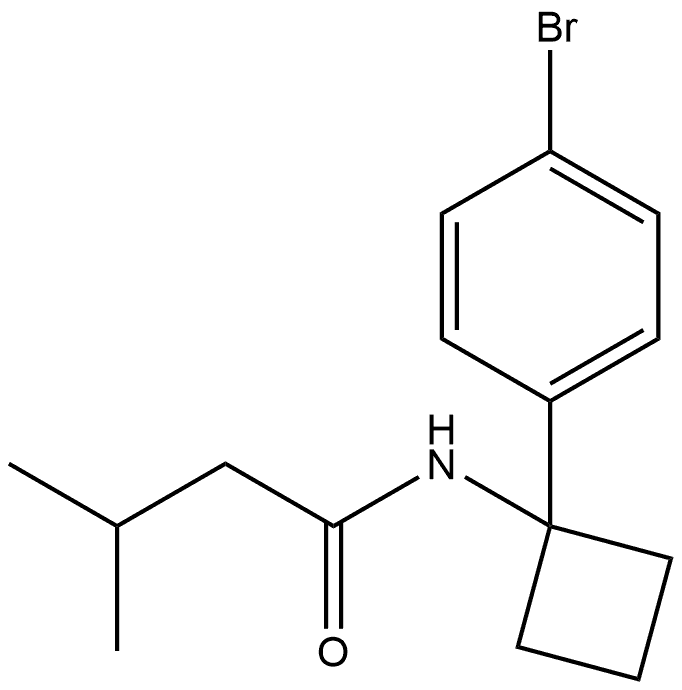 N-1-(4-Bromophenyl)cyclobutyl-3-methylbutanamide 구조식 이미지