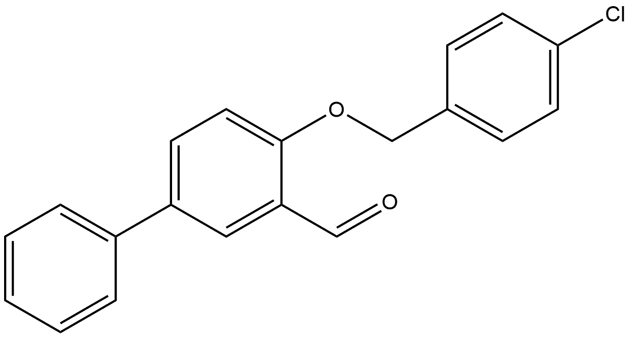 4-[(4-Chlorophenyl)methoxy][1,1'-biphenyl]-3-carboxaldehyde Structure