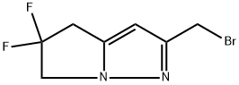 4H-Pyrrolo[1,2-b]pyrazole, 2-(bromomethyl)-5,5-difluoro-5,6-dihydro- Structure