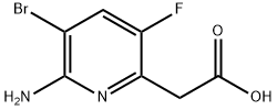 2-Pyridineacetic acid, 6-amino-5-bromo-3-fluoro- 구조식 이미지