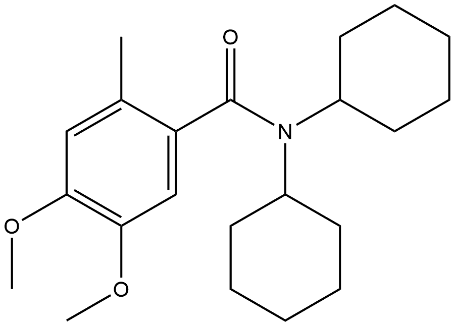 N,N-Dicyclohexyl-4,5-dimethoxy-2-methylbenzamide Structure