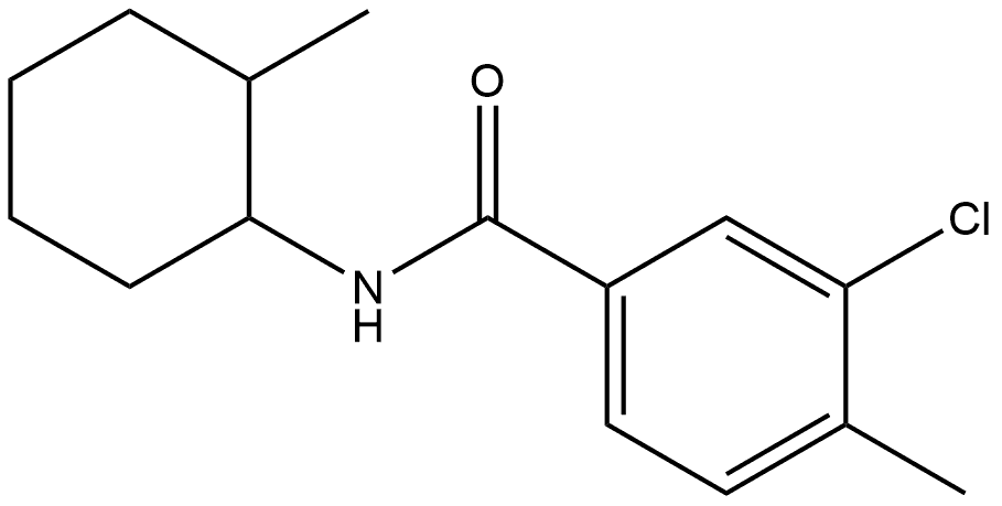 3-Chloro-4-methyl-N-(2-methylcyclohexyl)benzamide Structure