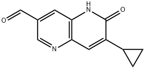 1,5-Naphthyridine-3-carboxaldehyde, 7-cyclopropyl-5,6-dihydro-6-oxo- Structure