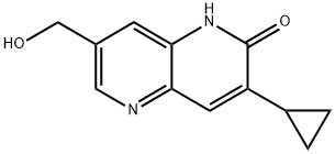 1,5-Naphthyridin-2(1H)-one, 3-cyclopropyl-7-(hydroxymethyl)- Structure
