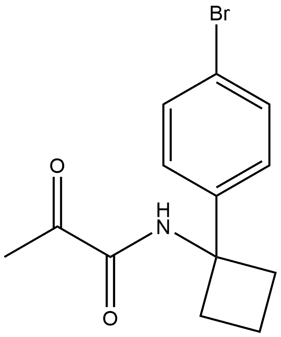 N-1-(4-Bromophenyl)cyclobutyl-2-oxopropanamide Structure