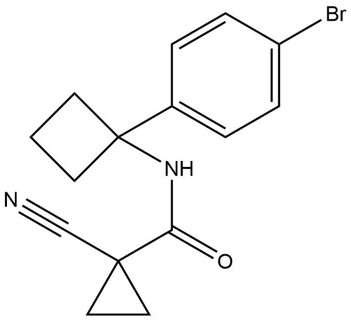 N-1-(4-Bromophenyl)cyclobutyl-1-cyanocyclopropanecarboxamide Structure