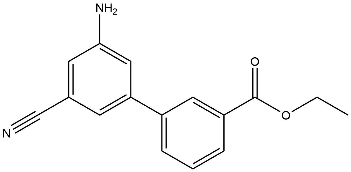 Ethyl 3'-amino-5'-cyano[1,1'-biphenyl]-3-carboxylate Structure