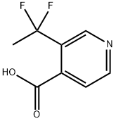 4-Pyridinecarboxylic acid, 3-(1,1-difluoroethyl)- Structure