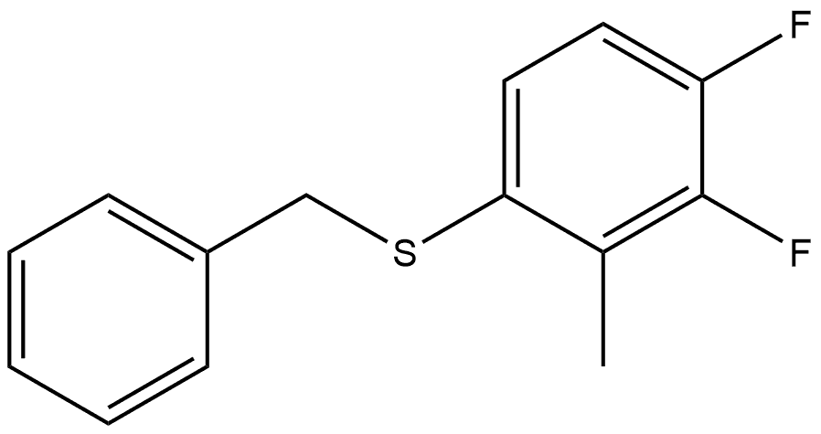 1,2-Difluoro-3-methyl-4-[(phenylmethyl)thio]benzene Structure