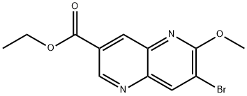 1,5-Naphthyridine-3-carboxylic acid, 7-bromo-6-methoxy-, ethyl ester Structure