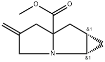 Cyclopropa[b]pyrrolizine-5a(3H)-carboxylic acid, hexahydro-4-methylene-, methyl ester, (1aS,6aS)- Structure