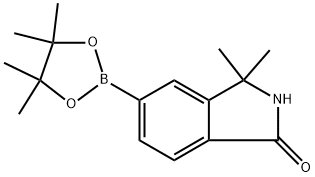 1H-Isoindol-1-one, 2,3-dihydro-3,3-dimethyl-5-(4,4,5,5-tetramethyl-1,3,2-dioxaborolan-2-yl)- Structure