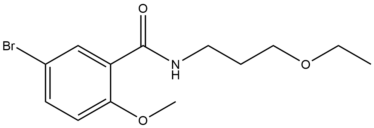 5-Bromo-N-(3-ethoxypropyl)-2-methoxybenzamide Structure