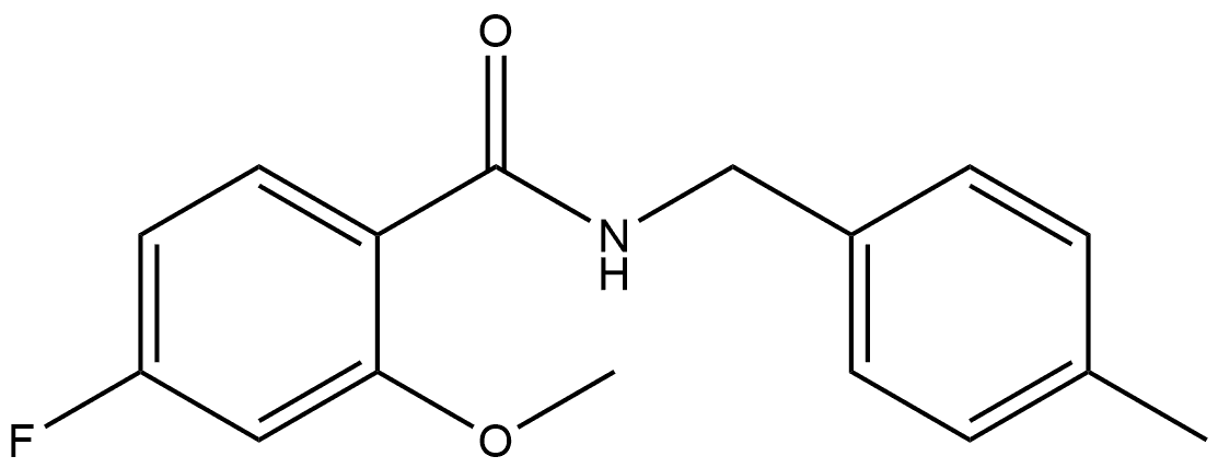 4-Fluoro-2-methoxy-N-[(4-methylphenyl)methyl]benzamide Structure