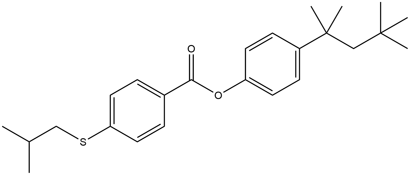 4-(1,1,3,3-Tetramethylbutyl)phenyl 4-[(2-methylpropyl)thio]benzoate Structure