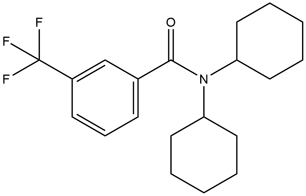 N,N-Dicyclohexyl-3-(trifluoromethyl)benzamide Structure