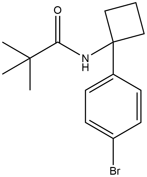 N-1-(4-Bromophenyl)cyclobutyl-2,2-dimethylpropanamide Structure