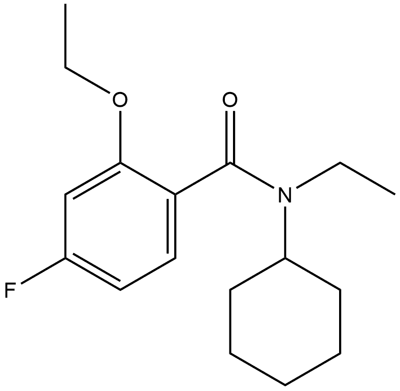 N-Cyclohexyl-2-ethoxy-N-ethyl-4-fluorobenzamide Structure