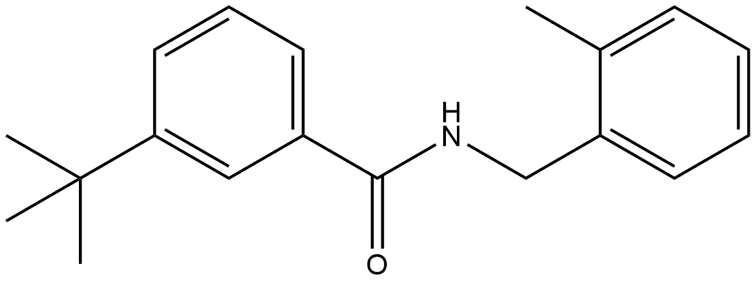 3-(1,1-Dimethylethyl)-N-[(2-methylphenyl)methyl]benzamide Structure