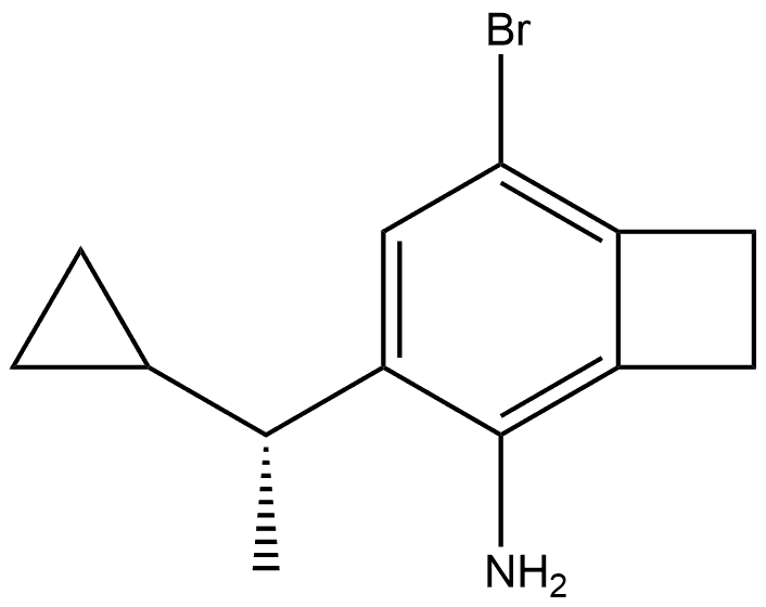 5-Bromo-3-[(1R)-1-cyclopropylethyl]bicyclo[4.2.0]octa-1,3,5-trien-2-amine Structure